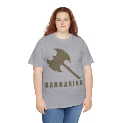 Barbarian | Unisex T-shirt | Dungeons and Dragons Style | Pathfinder Style | Fantastic Gift | Metal D20 Shirt | Dragon Dice Shirt - Image 31