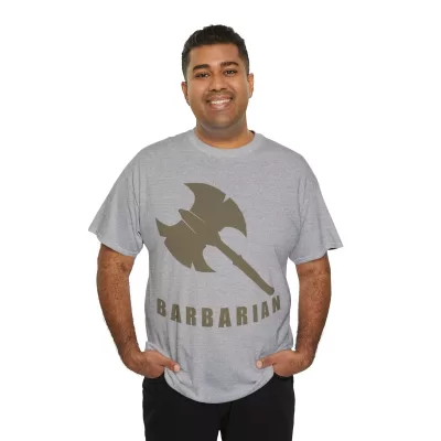 Barbarian | Unisex T-shirt | Dungeons and Dragons Style | Pathfinder Style | Fantastic Gift | Metal D20 Shirt | Dragon Dice Shirt - Image 32