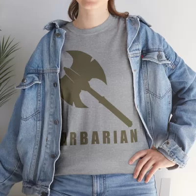 Barbarian | Unisex T-shirt | Dungeons and Dragons Style | Pathfinder Style | Fantastic Gift | Metal D20 Shirt | Dragon Dice Shirt - Image 33