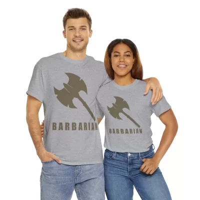Barbarian | Unisex T-shirt | Dungeons and Dragons Style | Pathfinder Style | Fantastic Gift | Metal D20 Shirt | Dragon Dice Shirt - Image 34