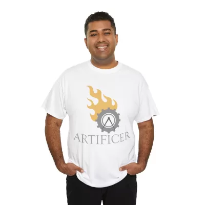 Artificer | Unisex T-shirt | Dungeons and Dragons Style | Pathfinder Style | Fantastic Gift | Metal D20 Shirt | Dragon Dice Shirt - Image 20