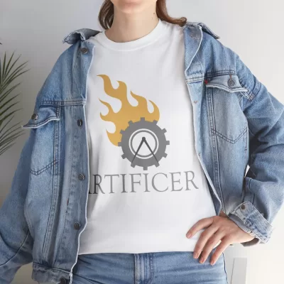 Artificer | Unisex T-shirt | Dungeons and Dragons Style | Pathfinder Style | Fantastic Gift | Metal D20 Shirt | Dragon Dice Shirt - Image 21