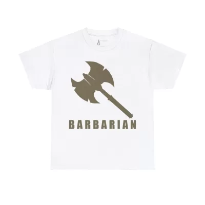 Barbarian | Unisex T-shirt | Dungeons and Dragons Style | Pathfinder Style | Fantastic Gift | Metal D20 Shirt | Dragon Dice Shirt - Image 14