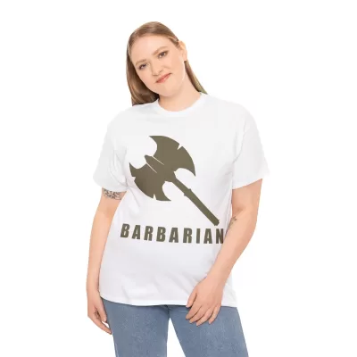 Barbarian | Unisex T-shirt | Dungeons and Dragons Style | Pathfinder Style | Fantastic Gift | Metal D20 Shirt | Dragon Dice Shirt - Image 17