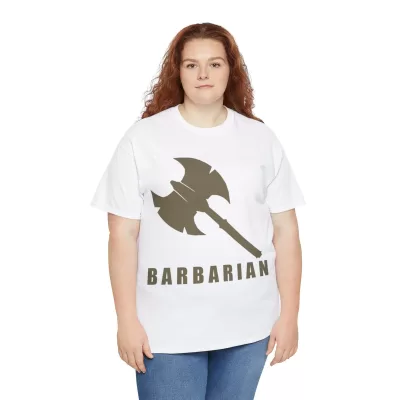 Barbarian | Unisex T-shirt | Dungeons and Dragons Style | Pathfinder Style | Fantastic Gift | Metal D20 Shirt | Dragon Dice Shirt - Image 19