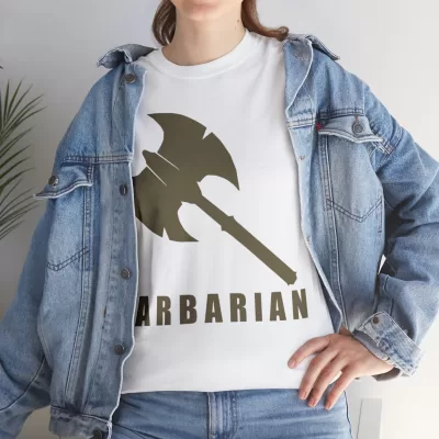 Barbarian | Unisex T-shirt | Dungeons and Dragons Style | Pathfinder Style | Fantastic Gift | Metal D20 Shirt | Dragon Dice Shirt - Image 21