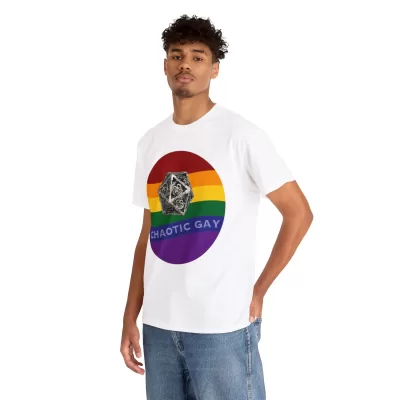 Chaotic Gay | Unisex T-shirt | Dungeons and Dragons Style | Pathfinder Style | Fantastic Gift | Metal D20 Shirt | Dragon Dice Shirt - Image 18