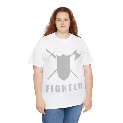 Fighter | Unisex T-shirt | Dungeons and Dragons Style | Pathfinder Style | Fantastic Gift | Metal D20 Shirt | Dragon Dice Shirt - Image 13