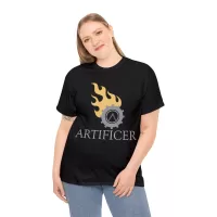 Artificer | Unisex T-shirt | Dungeons and Dragons Style | Pathfinder Style | Fantastic Gift | Metal D20 Shirt | Dragon Dice Shirt