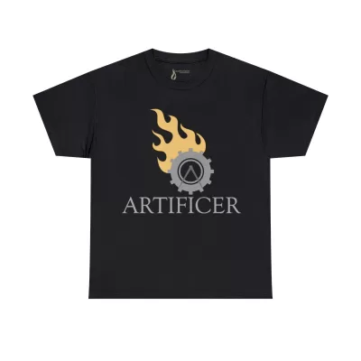 Artificer | Unisex T-shirt | Dungeons and Dragons Style | Pathfinder Style | Fantastic Gift | Metal D20 Shirt | Dragon Dice Shirt - Image 2
