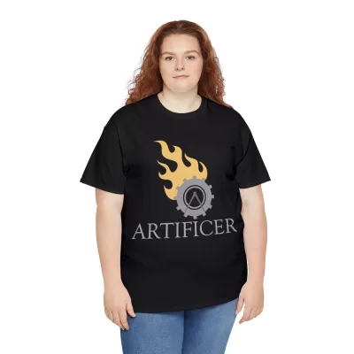 Artificer | Unisex T-shirt | Dungeons and Dragons Style | Pathfinder Style | Fantastic Gift | Metal D20 Shirt | Dragon Dice Shirt - Image 7