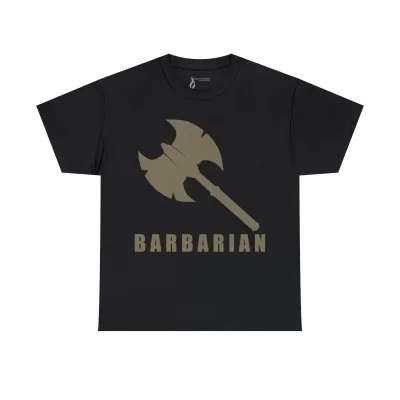 Barbarian | Unisex T-shirt | Dungeons and Dragons Style | Pathfinder Style | Fantastic Gift | Metal D20 Shirt | Dragon Dice Shirt - Image 2