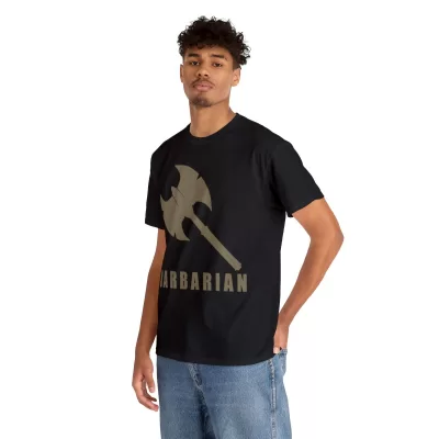 Barbarian | Unisex T-shirt | Dungeons and Dragons Style | Pathfinder Style | Fantastic Gift | Metal D20 Shirt | Dragon Dice Shirt - Image 6