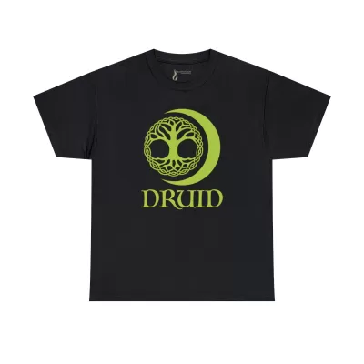 Druid | Unisex T-shirt | Dungeons and Dragons Style | Pathfinder Style | Fantastic Gift | Metal D20 Shirt | Dragon Dice Shirt - Image 2