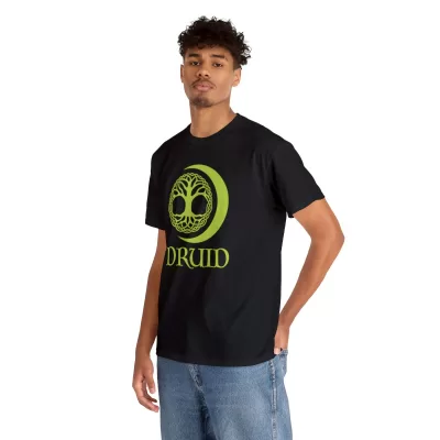Druid | Unisex T-shirt | Dungeons and Dragons Style | Pathfinder Style | Fantastic Gift | Metal D20 Shirt | Dragon Dice Shirt - Image 6