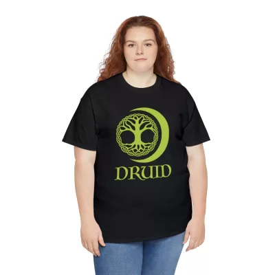 Druid | Unisex T-shirt | Dungeons and Dragons Style | Pathfinder Style | Fantastic Gift | Metal D20 Shirt | Dragon Dice Shirt - Image 7