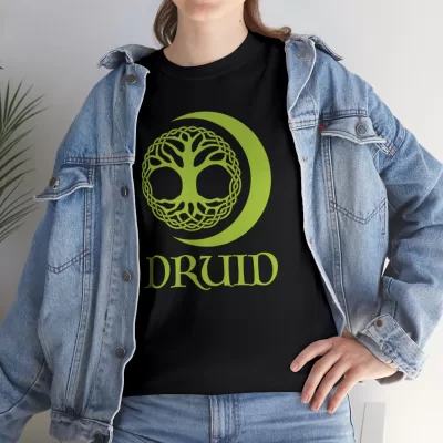 Druid | Unisex T-shirt | Dungeons and Dragons Style | Pathfinder Style | Fantastic Gift | Metal D20 Shirt | Dragon Dice Shirt - Image 9