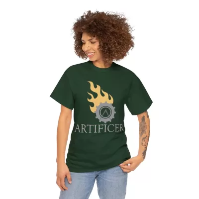 Artificer | Unisex T-shirt | Dungeons and Dragons Style | Pathfinder Style | Fantastic Gift | Metal D20 Shirt | Dragon Dice Shirt - Image 40