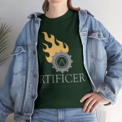 Artificer | Unisex T-shirt | Dungeons and Dragons Style | Pathfinder Style | Fantastic Gift | Metal D20 Shirt | Dragon Dice Shirt - Image 45