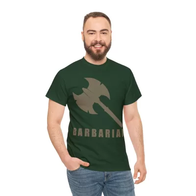 Barbarian | Unisex T-shirt | Dungeons and Dragons Style | Pathfinder Style | Fantastic Gift | Metal D20 Shirt | Dragon Dice Shirt - Image 37