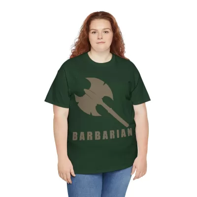 Barbarian | Unisex T-shirt | Dungeons and Dragons Style | Pathfinder Style | Fantastic Gift | Metal D20 Shirt | Dragon Dice Shirt - Image 43