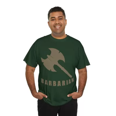 Barbarian | Unisex T-shirt | Dungeons and Dragons Style | Pathfinder Style | Fantastic Gift | Metal D20 Shirt | Dragon Dice Shirt - Image 44