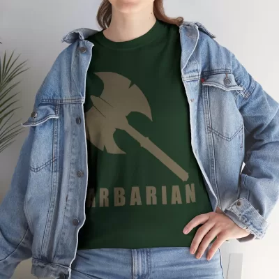 Barbarian | Unisex T-shirt | Dungeons and Dragons Style | Pathfinder Style | Fantastic Gift | Metal D20 Shirt | Dragon Dice Shirt - Image 45