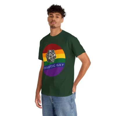 Chaotic Gay | Unisex T-shirt | Dungeons and Dragons Style | Pathfinder Style | Fantastic Gift | Metal D20 Shirt | Dragon Dice Shirt - Image 54