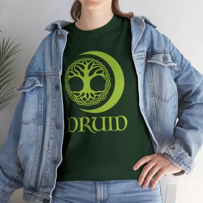 Druid | Unisex T-shirt | Dungeons and Dragons Style | Pathfinder Style | Fantastic Gift | Metal D20 Shirt | Dragon Dice Shirt - Image 45