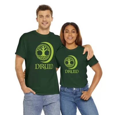 Druid | Unisex T-shirt | Dungeons and Dragons Style | Pathfinder Style | Fantastic Gift | Metal D20 Shirt | Dragon Dice Shirt - Image 46