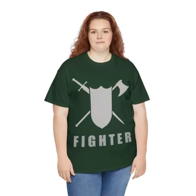 Fighter | Unisex T-shirt | Dungeons and Dragons Style | Pathfinder Style | Fantastic Gift | Metal D20 Shirt | Dragon Dice Shirt - Image 37