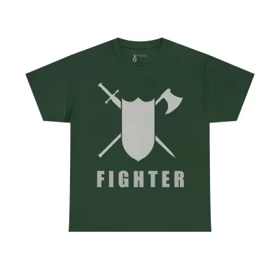 Fighter | Unisex T-shirt | Dungeons and Dragons Style | Pathfinder Style | Fantastic Gift | Metal D20 Shirt | Dragon Dice Shirt - Image 38