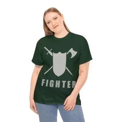Fighter | Unisex T-shirt | Dungeons and Dragons Style | Pathfinder Style | Fantastic Gift | Metal D20 Shirt | Dragon Dice Shirt - Image 41