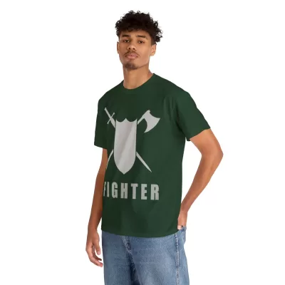 Fighter | Unisex T-shirt | Dungeons and Dragons Style | Pathfinder Style | Fantastic Gift | Metal D20 Shirt | Dragon Dice Shirt - Image 43
