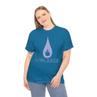 Sorcerer | Unisex Class T-shirt | Dungeons and Dragons Style | Pathfinder Style | Fantastic Gift | Metal D20 Shirt | Dragon Dice Shirt