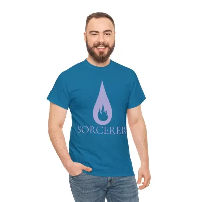 Sorcerer | Unisex Class T-shirt | Dungeons and Dragons Style | Pathfinder Style | Fantastic Gift | Metal D20 Shirt | Dragon Dice Shirt - Image 5