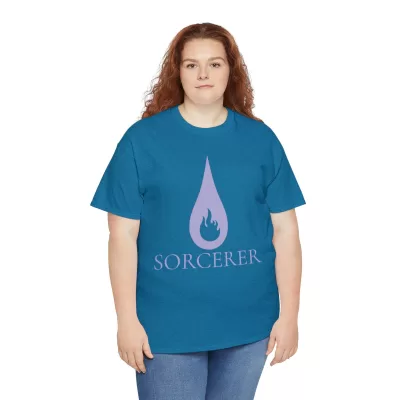 Sorcerer | Unisex Class T-shirt | Dungeons and Dragons Style | Pathfinder Style | Fantastic Gift | Metal D20 Shirt | Dragon Dice Shirt - Image 7