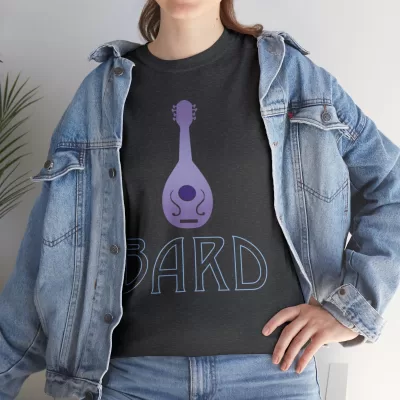 Bard | Unisex Class T-shirt | Dungeons and Dragons Style | Pathfinder Style | Fantastic Gift | Metal D20 Shirt | Dragon Dice Shirt - Image 57