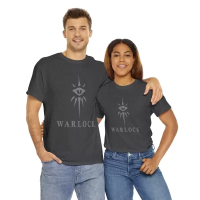 Warlock | Unisex Class T-shirt | Dungeons and Dragons Style | Pathfinder | Fantastic Gift | Metal D20 Shirt | Dragon Dice Shirt - Image 58