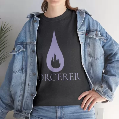 Sorcerer | Unisex Class T-shirt | Dungeons and Dragons Style | Pathfinder Style | Fantastic Gift | Metal D20 Shirt | Dragon Dice Shirt - Image 69