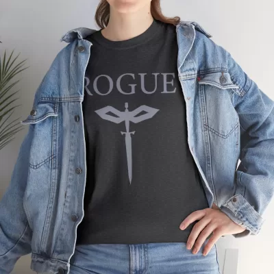 Rogue | Unisex Class T-shirt | Dungeons and Dragons Style | Pathfinder Style | Fantastic Gift | Metal D20 Shirt | Dragon Dice Shirt - Image 45