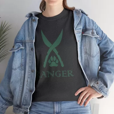 Ranger | Unisex T-shirt | Dungeons and Dragons Style | Pathfinder Style | Fantastic Gift | Metal D20 Shirt | Dragon Dice Shirt - Image 57