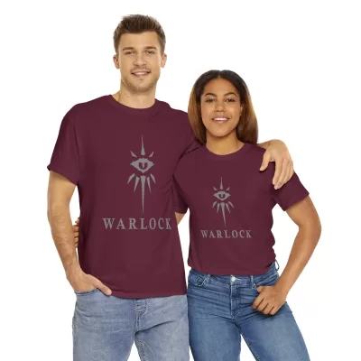 Warlock | Unisex Class T-shirt | Dungeons and Dragons Style | Pathfinder | Fantastic Gift | Metal D20 Shirt | Dragon Dice Shirt - Image 10
