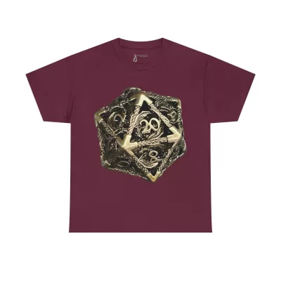 Metal D20 | Unisex T-shirt | Dungeons and Dragons Style | Pathfinder Style | Fantastic Gift | Dragon Shirt | DND Gift - Image 26