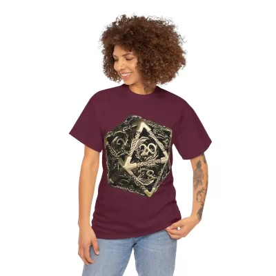 Metal D20 | Unisex T-shirt | Dungeons and Dragons Style | Pathfinder Style | Fantastic Gift | Dragon Shirt | DND Gift - Image 28