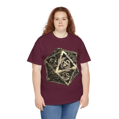 Metal D20 | Unisex T-shirt | Dungeons and Dragons Style | Pathfinder Style | Fantastic Gift | Dragon Shirt | DND Gift - Image 31