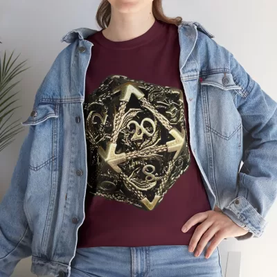 Metal D20 | Unisex T-shirt | Dungeons and Dragons Style | Pathfinder Style | Fantastic Gift | Dragon Shirt | DND Gift - Image 33