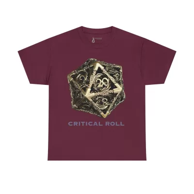 Critical Roll | Unisex T-shirt | Dungeons and Dragons Style | Pathfinder Style | Fantastic Gift | Metal D20 Shirt | Dragon Dice Shirt - Image 26