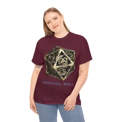 Critical Roll | Unisex T-shirt | Dungeons and Dragons Style | Pathfinder Style | Fantastic Gift | Metal D20 Shirt | Dragon Dice Shirt - Image 29