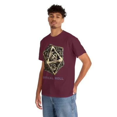 Critical Roll | Unisex T-shirt | Dungeons and Dragons Style | Pathfinder Style | Fantastic Gift | Metal D20 Shirt | Dragon Dice Shirt - Image 30
